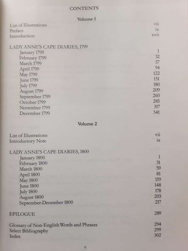 The Cape Diaries of Lady Anne Barnard 1799 1800 2 Volumes VRS II no 29/30 by Lenta/Cordeur