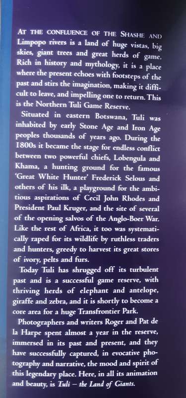 Tuli Land of Giants by Roger and Pat De LA Harpe