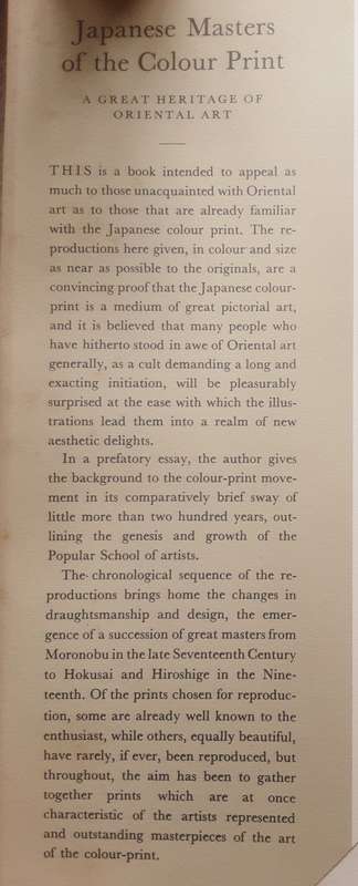 Japanese Masters of the Colour Print, A Great Heritage of Oriental Art by j Hillier