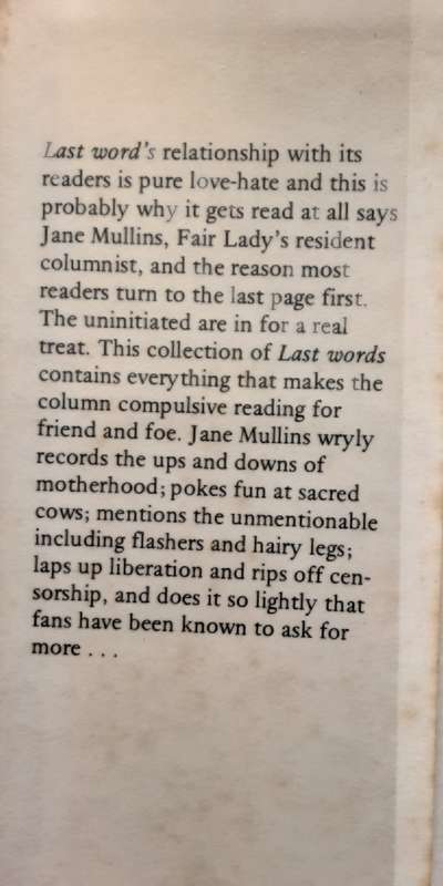Jane Mullins Last Words