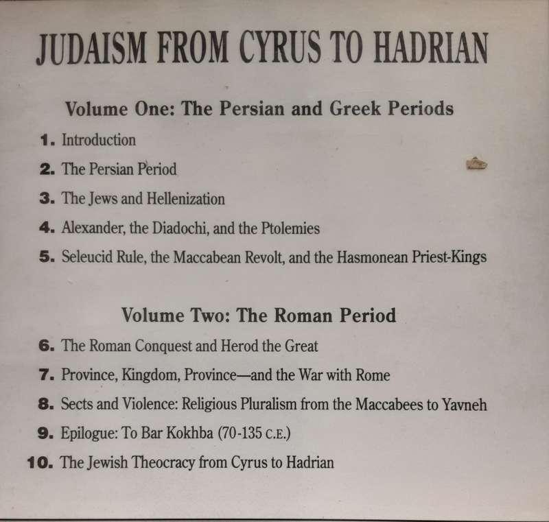 Judaism From Cyrus to Hadrian Volume One  The Persian and Greek Periods by Lester L Grabbe