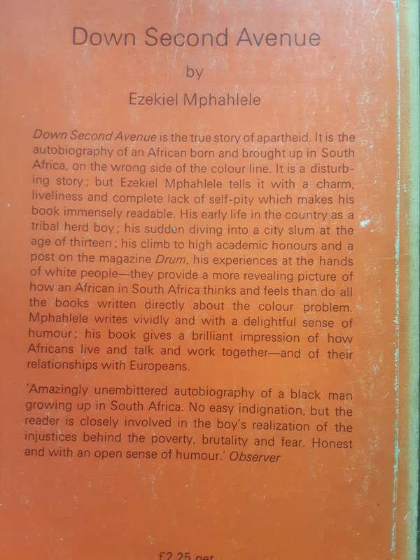 Down Second Avenue by Ezekiel Mphahlele