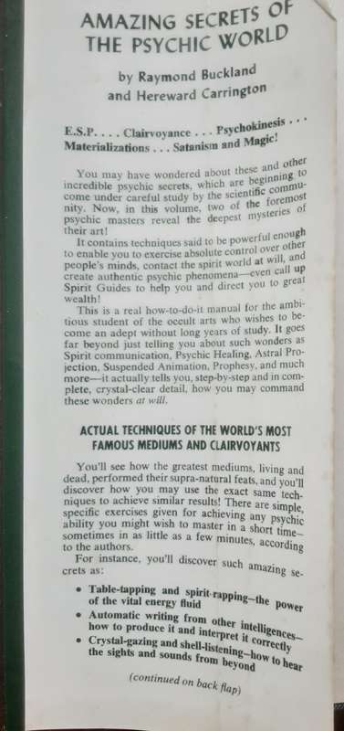 Amazing Secrets of the Psychic World by Raymond Buckland and Hereward Carrington