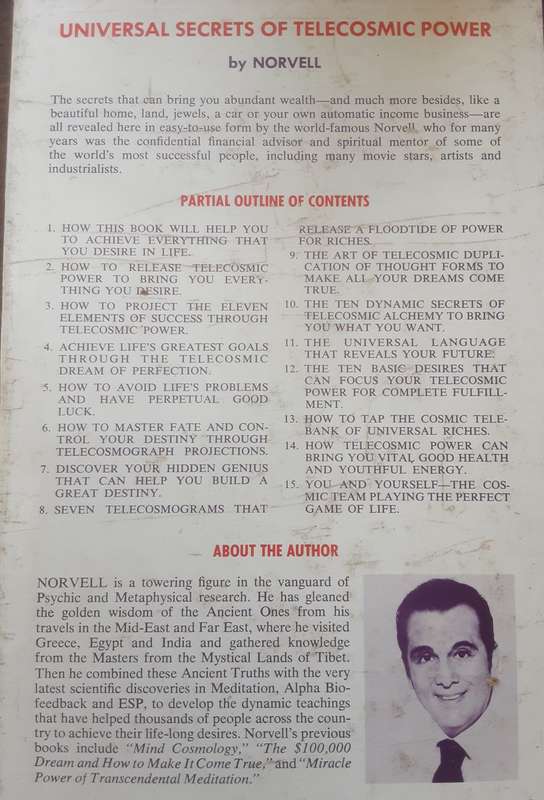 Universal Secrets of Telecosmic Power by Norvell **First Edition ***