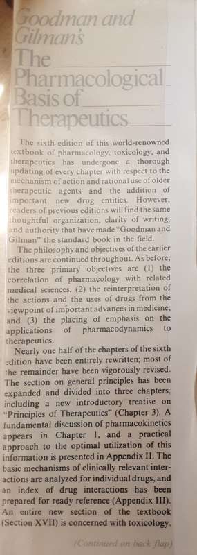 Goodman and Gilman's The Pharmacological Basis of Therapeutics 6th Edition