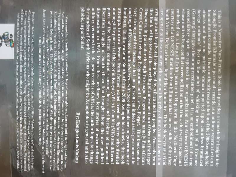 The Greatest Tragedy of My Time Xenophobia in my Motherland South Africa  2008 by S P Khumalo