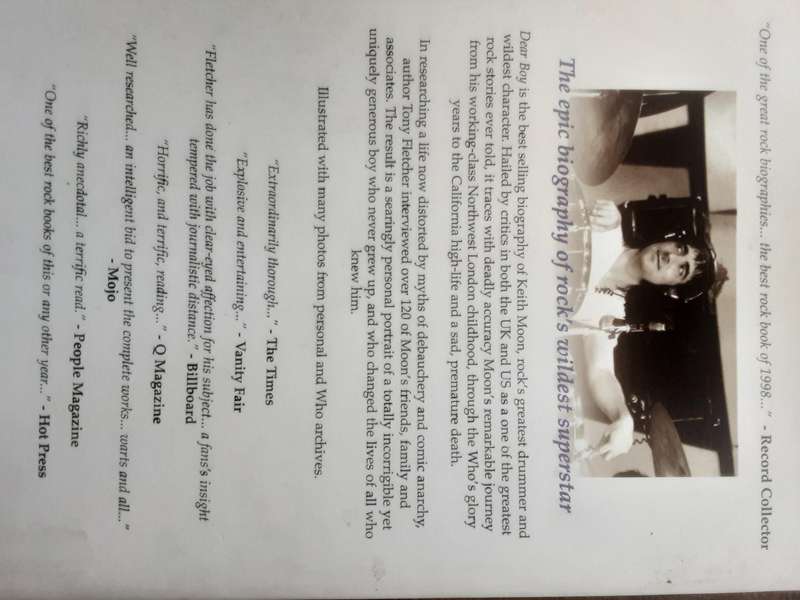 Dear Boy The Life of Keith Moon by Tony Fletcher