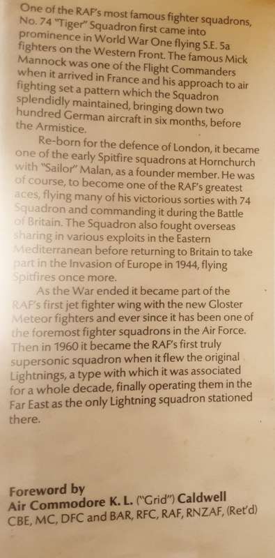 I Fear No Man The History of No 74 Squadron Royal Air Force by Douglas Tidy
