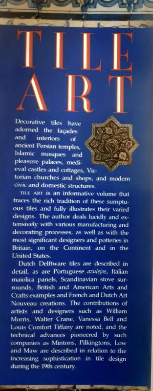 Tile Art A History of Decorative Ceramic Tiles  by Noel Riley