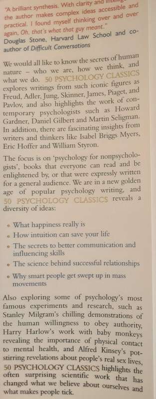 50 Psychology Classics, Who We Are, How We Think, What We Do edited by Tom Butler Bowdon