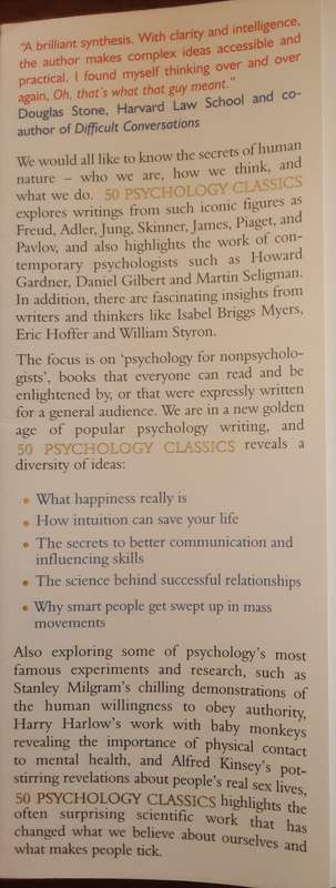 50 Psychology Classics, Who We Are, How We Think, What We Do edited by Tom Butler Bowdon