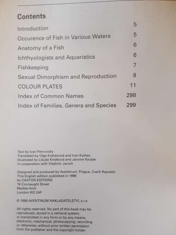 Aquarium Fish of the World by Ivan Petrovicky