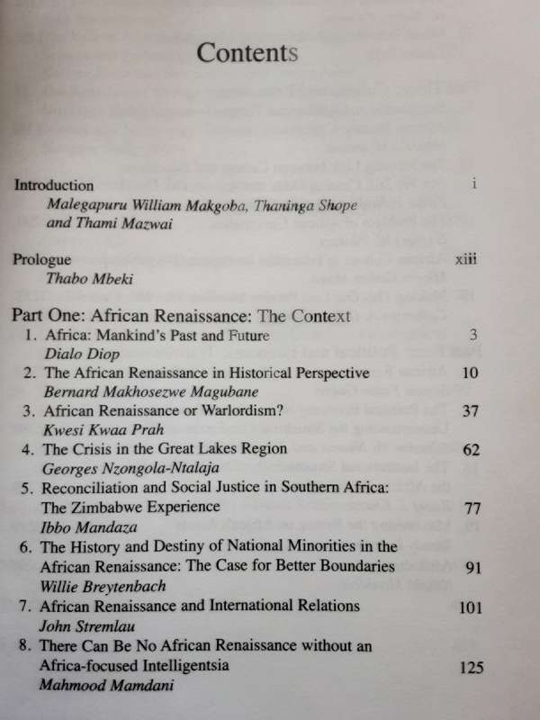 African Renaissance edited by Malegapuru William Makgoba