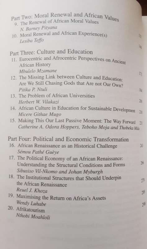 African Renaissance edited by Malegapuru William Makgoba