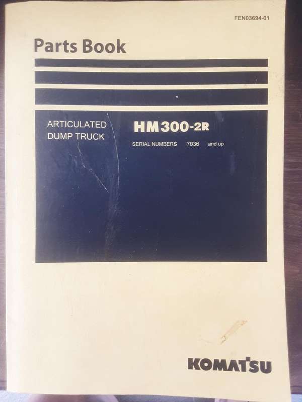 Komatsu Articulated Dump Truck HM300-2R serial nbrs 7036 and up Parts Book