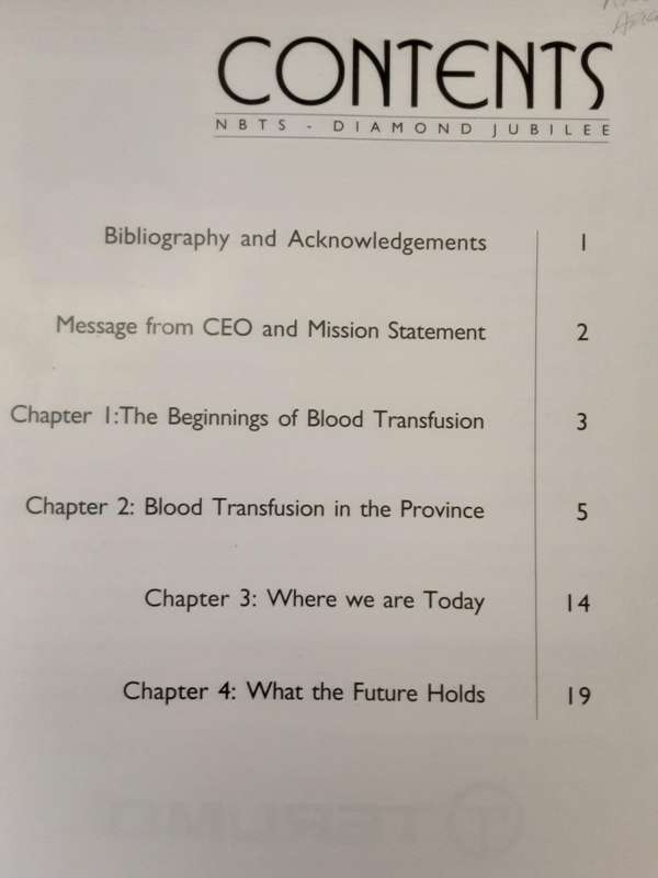 The Natal Blood Transfusion Service Diamond Jubilee 1939 1999