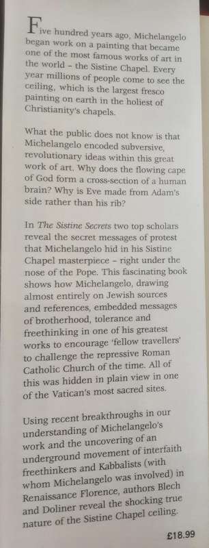 The Sistine Secrets Unlocking the Codes in Michelangelo's Defiant Masterpiece by Blech