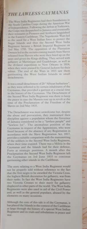 The Lawless Caymanas A Story of Slavery, Freedom & the West India Regiment by Brian Kieran **Signed*
