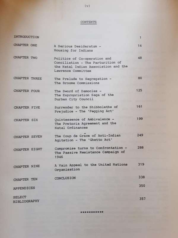 The Question of 'Indian Penetration' in the Durban Area and Indian Politics 1940 1946 by Bagwandeen