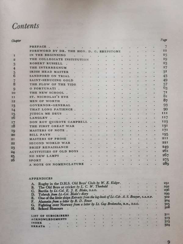 D H S Story 1866 1966 by Hubert D Jennings **Subscriber edition 51/250**