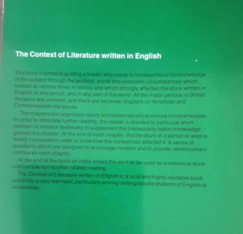 The Context of Literature Written in English by Alex Potter