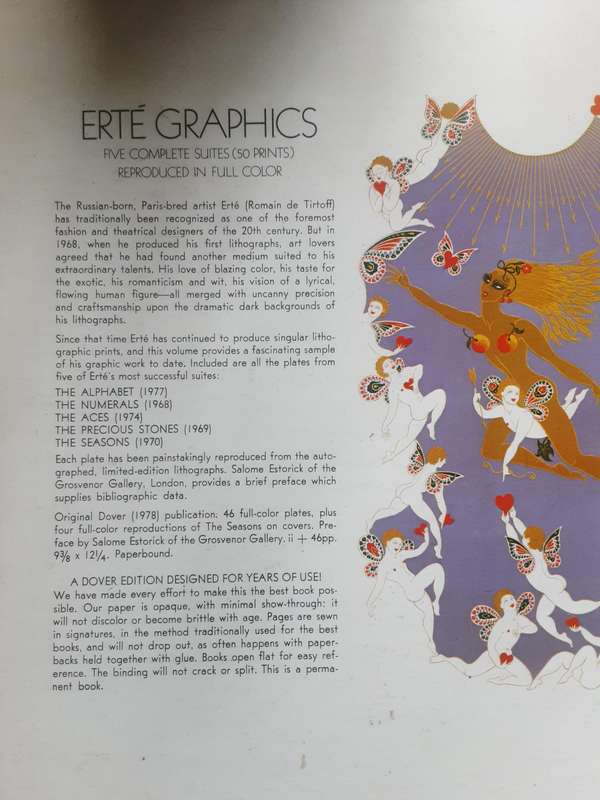 Erte Graphics Five Complete Suites ( 50 Prints ) Reproduced in Full Color