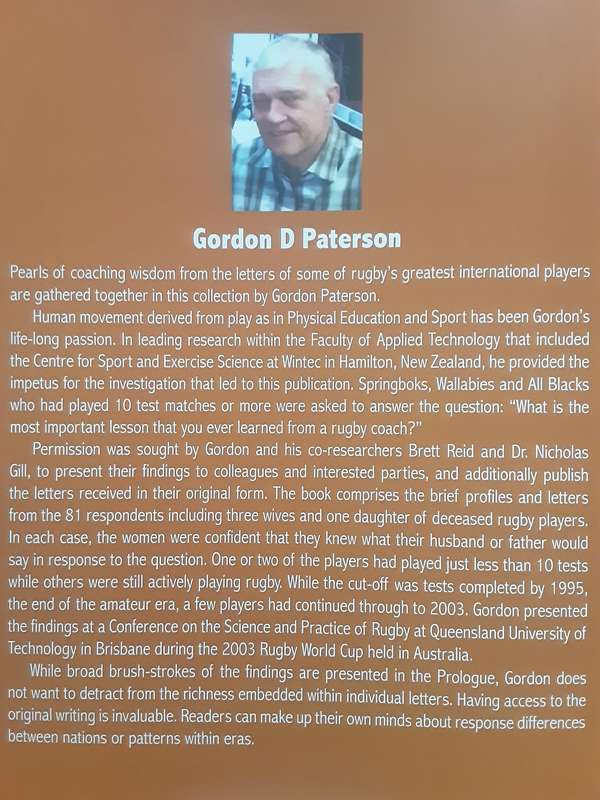 Lessons Learned From Rugby Coaches by Gordon D Paterson