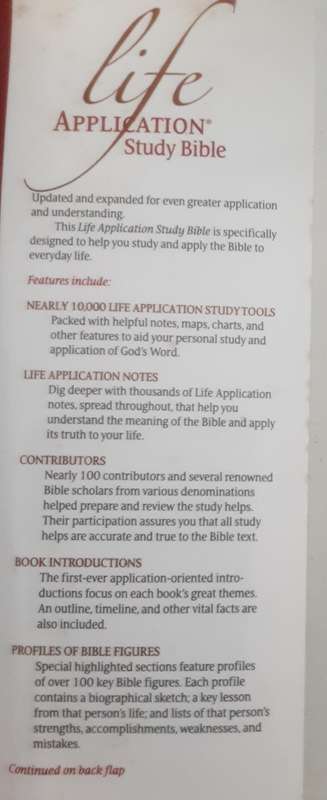 Life Application Study Bible NIV New International Version