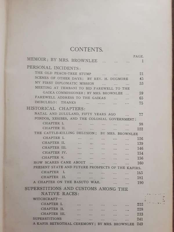 Reminiscences of Kafir Life & History and Other Papers by Hon Charles Brownlee