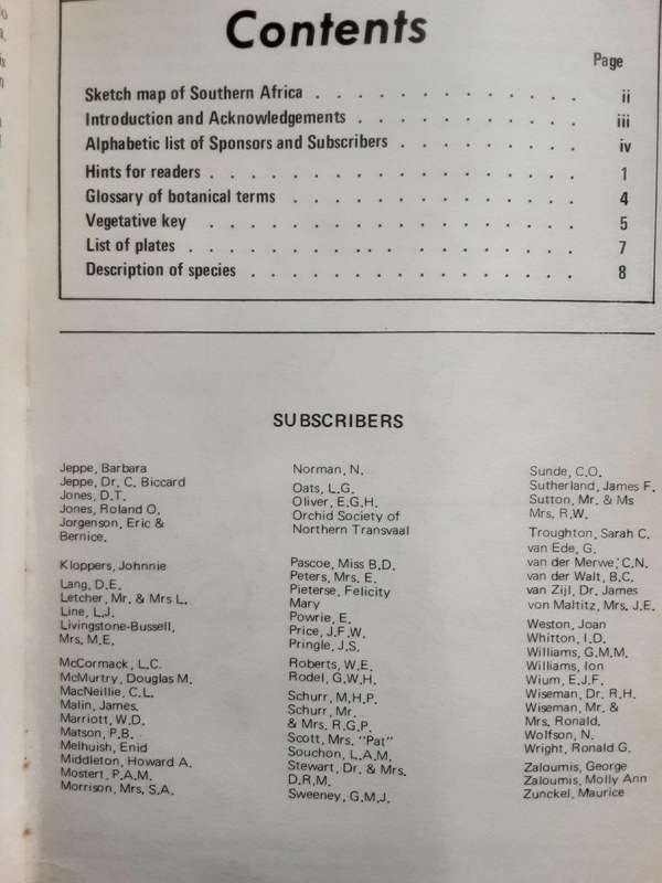 Epiphytic Orchids of southern Africa by E R Harrington