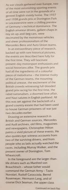 Hitler's Grands Prix in England Donington 1937 and 1937 by Christopher Hilton