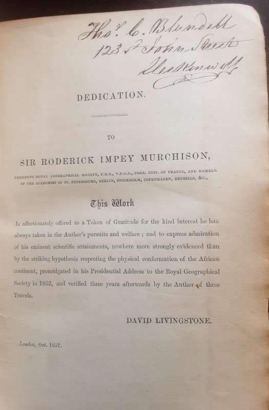 Missionary Travels and Researches in South Africa by David Livingstone ***First Edition 1857***
