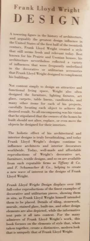 Frank Lloyd Wright Design by Maria Constantino