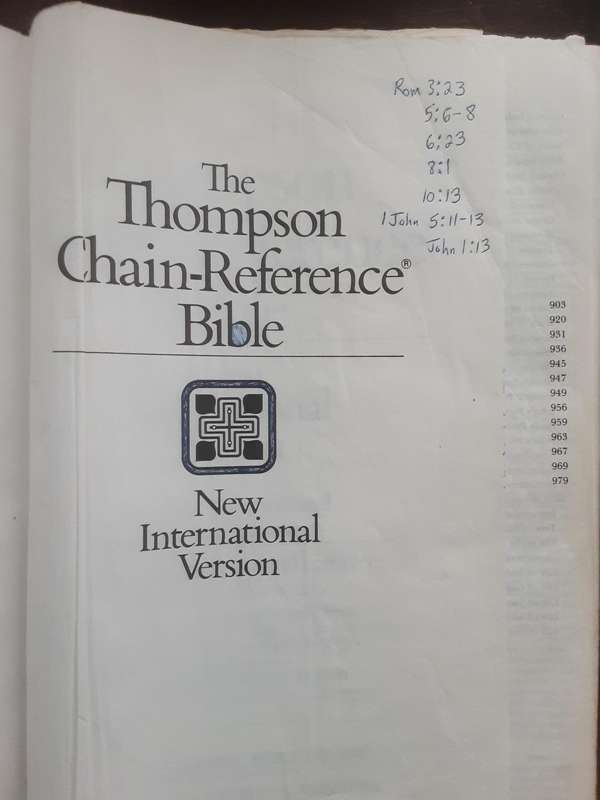 Thompson Chain Reference Bible New International Version Red Letter Edition