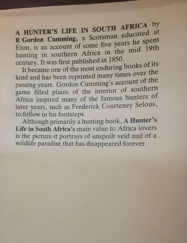 A Hunter's Life in South Africa by R Gordon Cumming