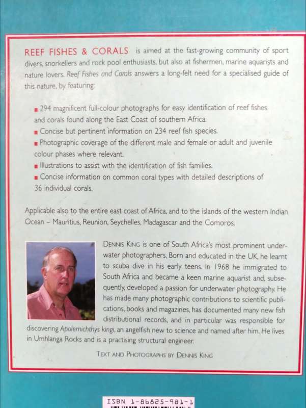 Reef Fishes & Corals East Coast of Southern Africa by Dennis King ***Signed Copy ***