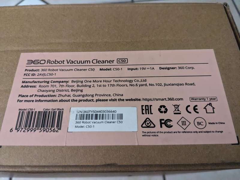 360 Robot Vacuum Cleaner Mop C50