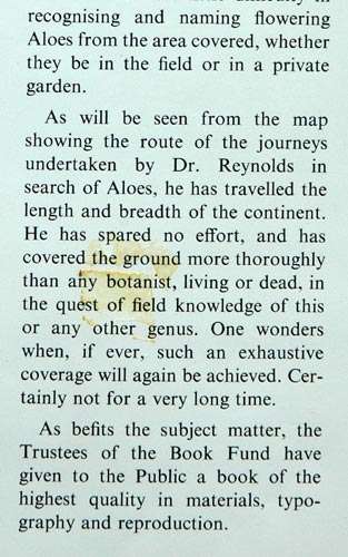 The Aloes of Tropical Africa and Madagascar -- G.W. Reynolds