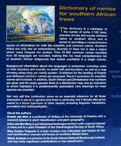 Dictionary of names for southern African trees - Braam van Wyk, E van den Berg, Meg Coates Palgrave