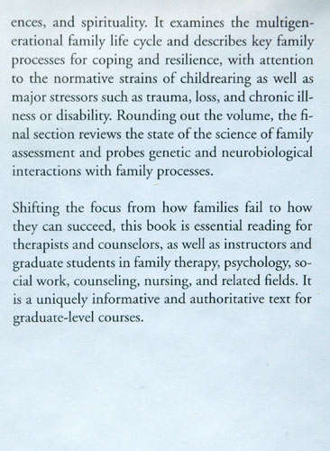 Normal Family Processes, Fourth Edition Growing Diversity and Complexity -- Froma Walsh