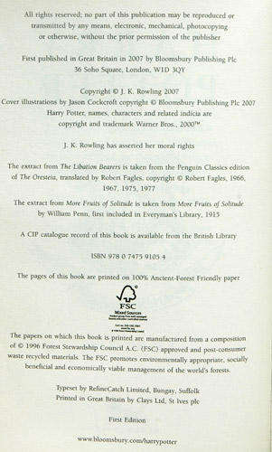 Harry Potter and the Deathly Hallows -- J.K. Rowlings