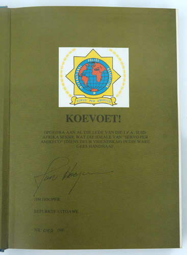 Koevoet - die Mense en die Oorlog -- Jim Hooper (Signed limited ed, 1st ed, 1st impression)