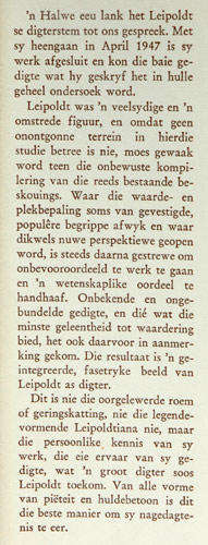 Leipoldt as Digter -- J. Kromhout