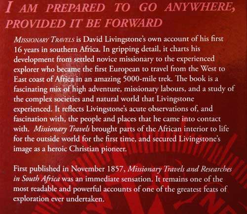 David Livingstone Missionary Travels and Researches in South Africa