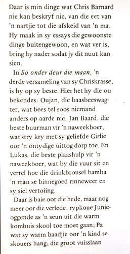 So onder deur die Maan - Chris Barnard