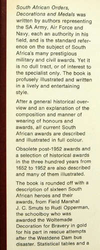 South African Orders, Decorations and Medals -- Alexander, Barron, Bateman