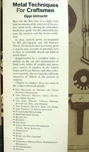 Metal Techniques for Craftsmen: A Basic Manual on the Methods of Forming and Decorating Metals