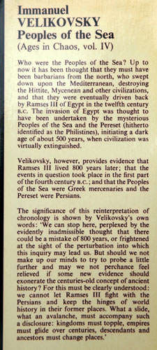 Peoples of the Sea -- Immanuel Velikovsky