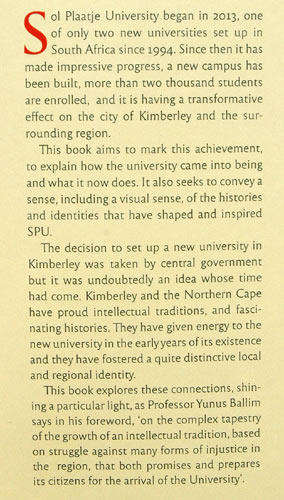 Sol PLaatje University : An Idea and its Origins -- Brian Willian
