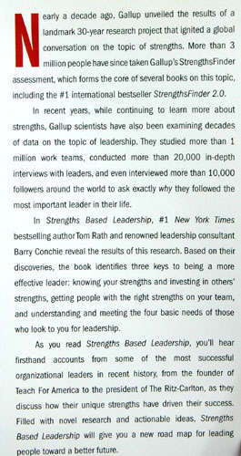 Strengths based Leadership -- Tom Raath, Barry Conchie